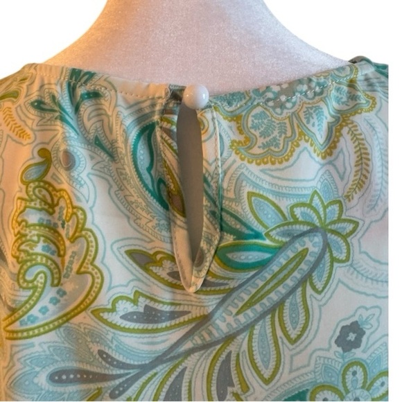 Dokotoo Boho Paisley Print Blouse Size L NWT Flutter Sleeve Tunic Top - Picture 5 of 7